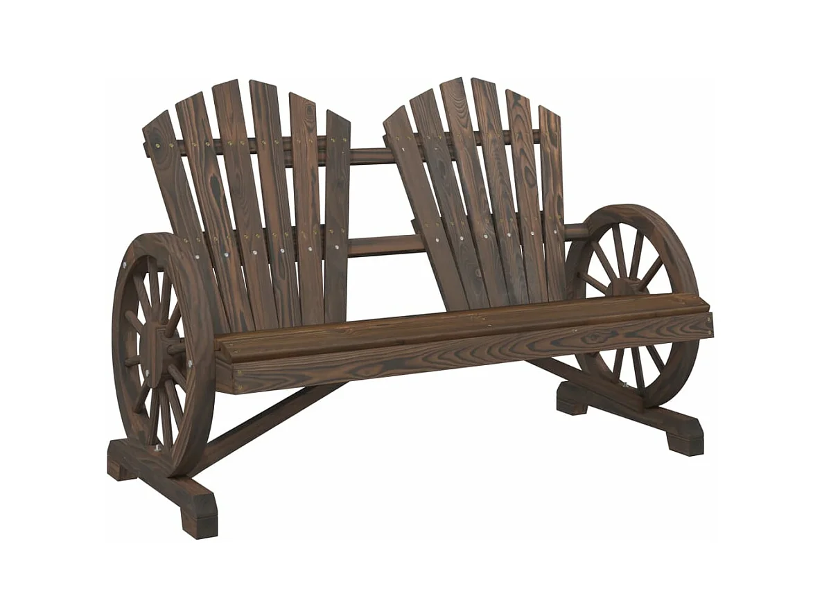 Chaise de jardin Adirondack 2 places bois de sapin massif