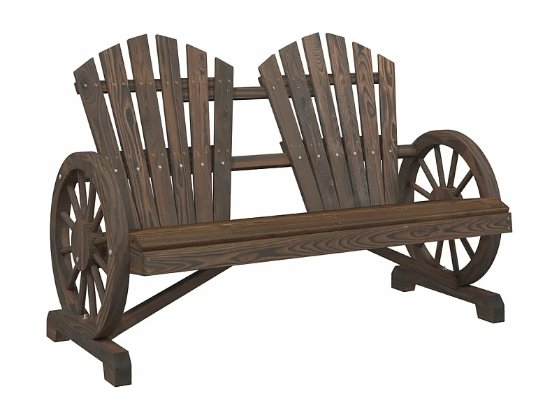 Chaise de jardin Adirondack 2 places bois de sapin massif