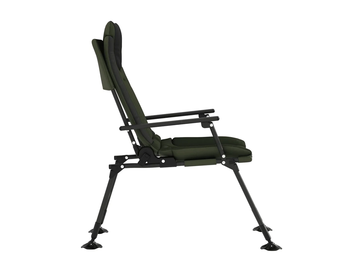 Chaise de pêche avec accoudoir pliable vert