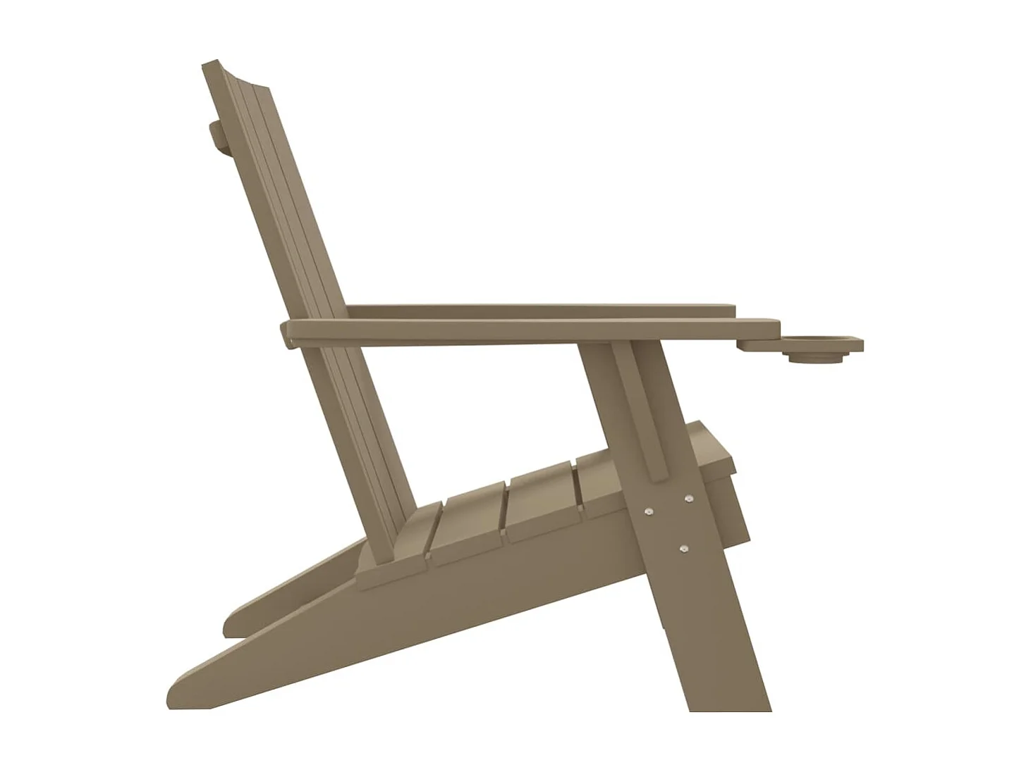 Chaise de jardin Adirondack marron clair 75x88,5x89,5 PP