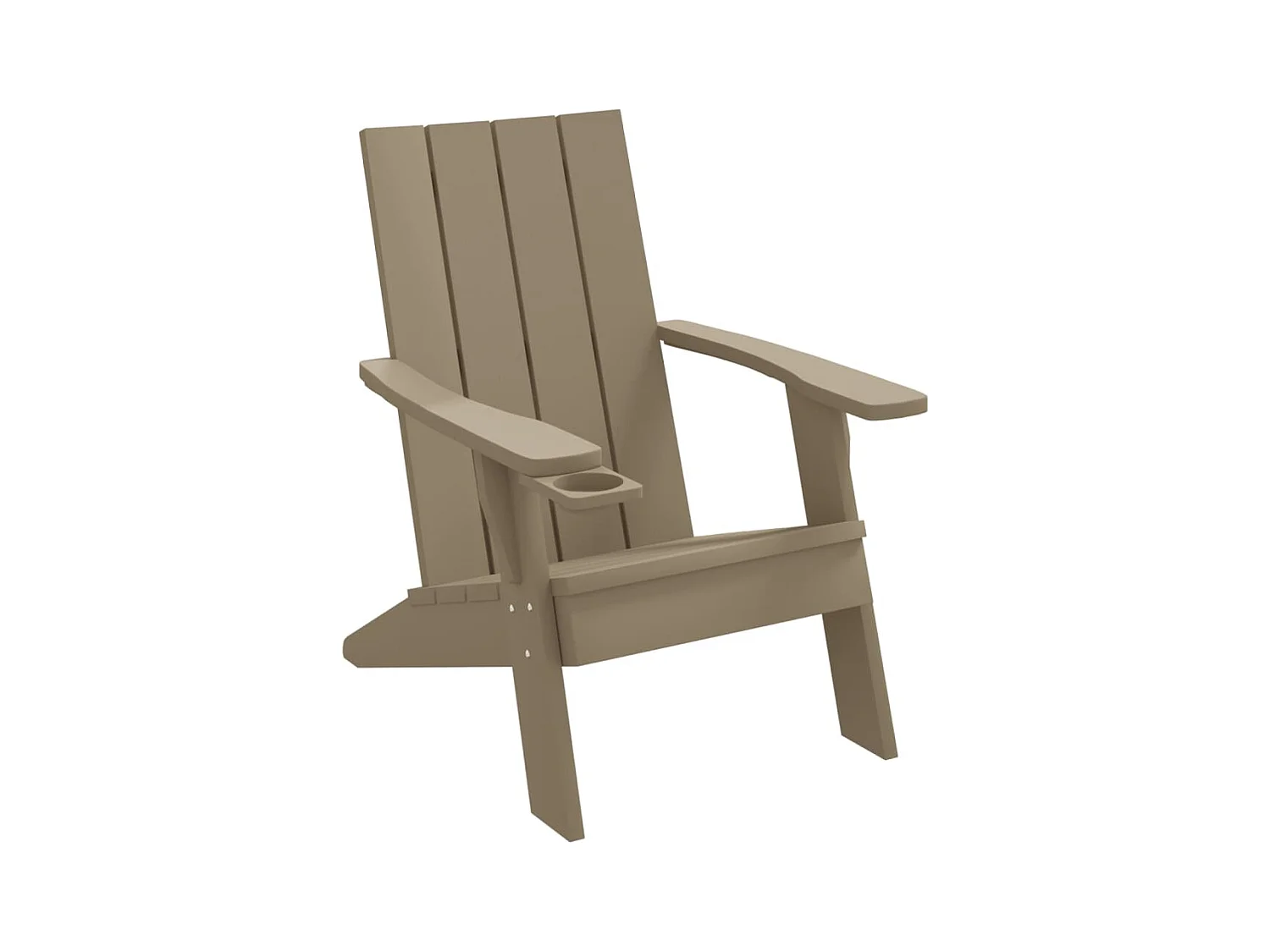 Chaise de jardin Adirondack marron clair 75x88,5x89,5 PP