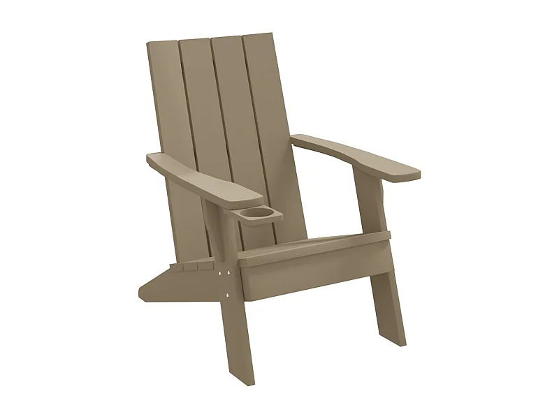 Chaise de jardin Adirondack marron clair 75x88,5x89,5 PP