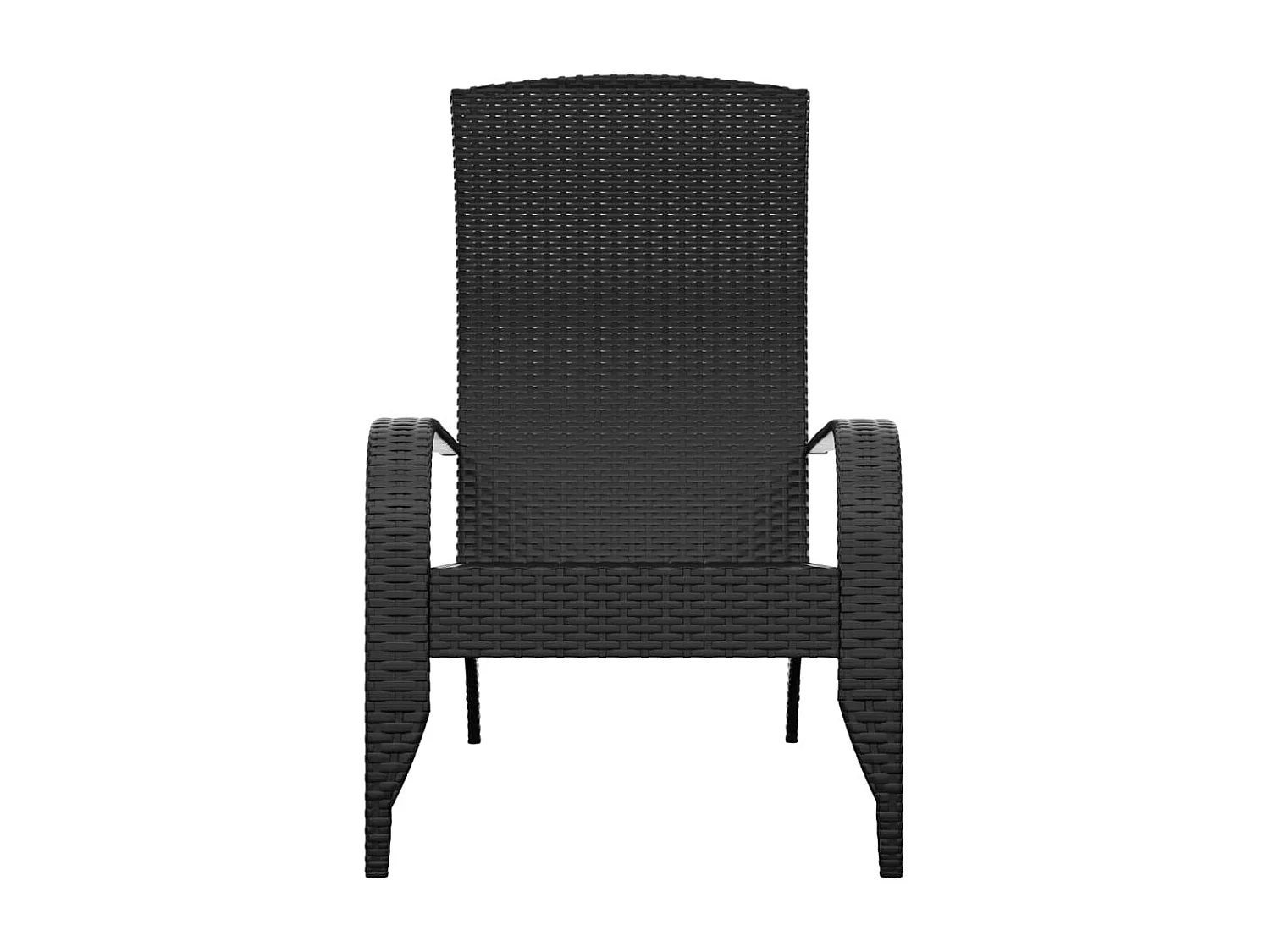 Chaise de jardin Adirondack Noir Résine tressée