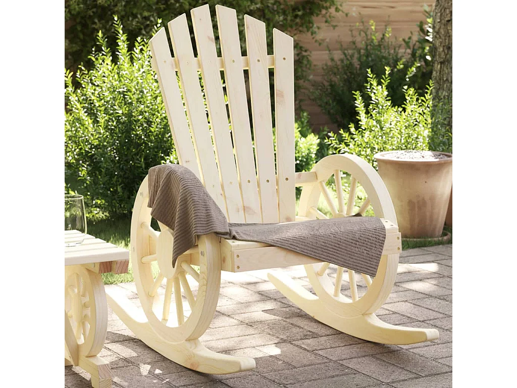 Chaise à bascule Adirondack bois de sapin massif