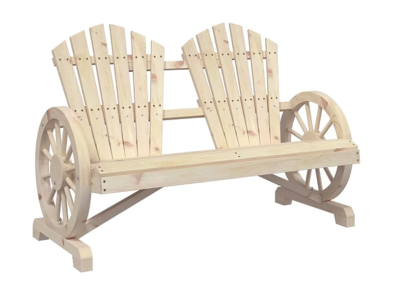 Chaise de jardin Adirondack 2 places bois de sapin massif