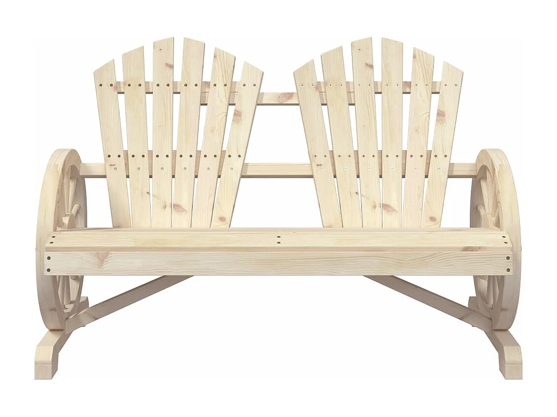 Chaise de jardin Adirondack 2 places bois de sapin massif