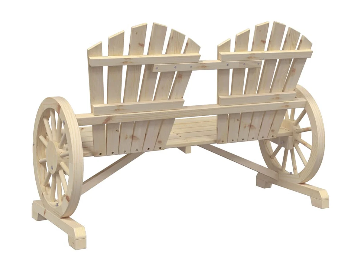 Chaise de jardin Adirondack 2 places bois de sapin massif