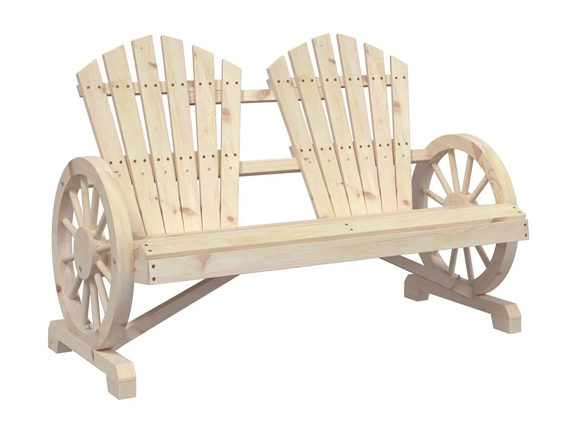 Chaise de jardin Adirondack 2 places bois de sapin massif