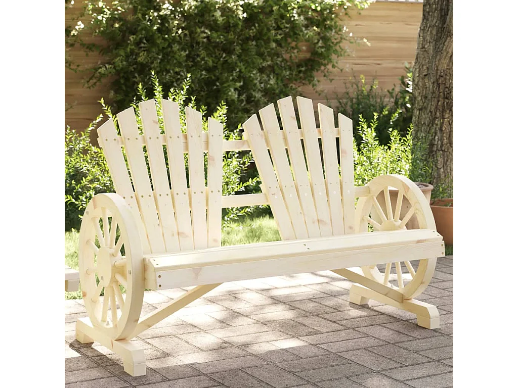 Chaise de jardin Adirondack 2 places bois de sapin massif