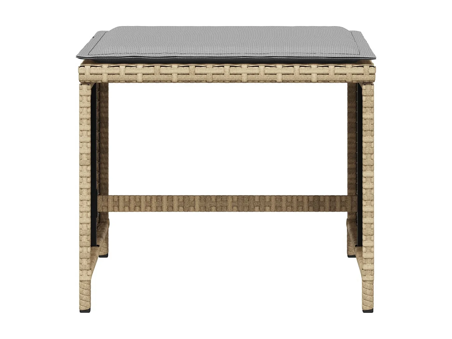 Tabourets de jardin et coussins 4 pcs mélange beige 41x41x36