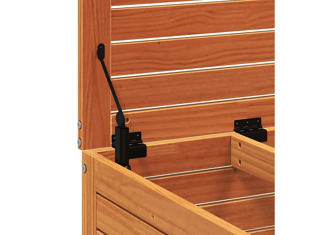 Repose-pied jardin marron 62x63,5x53,5 bois pin massif