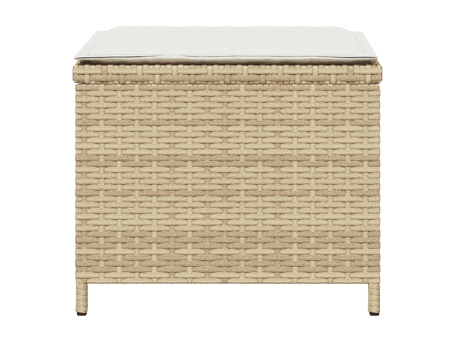 Tabourets de jardin avec coussins 4 pcs beige 41x41x36 rotin