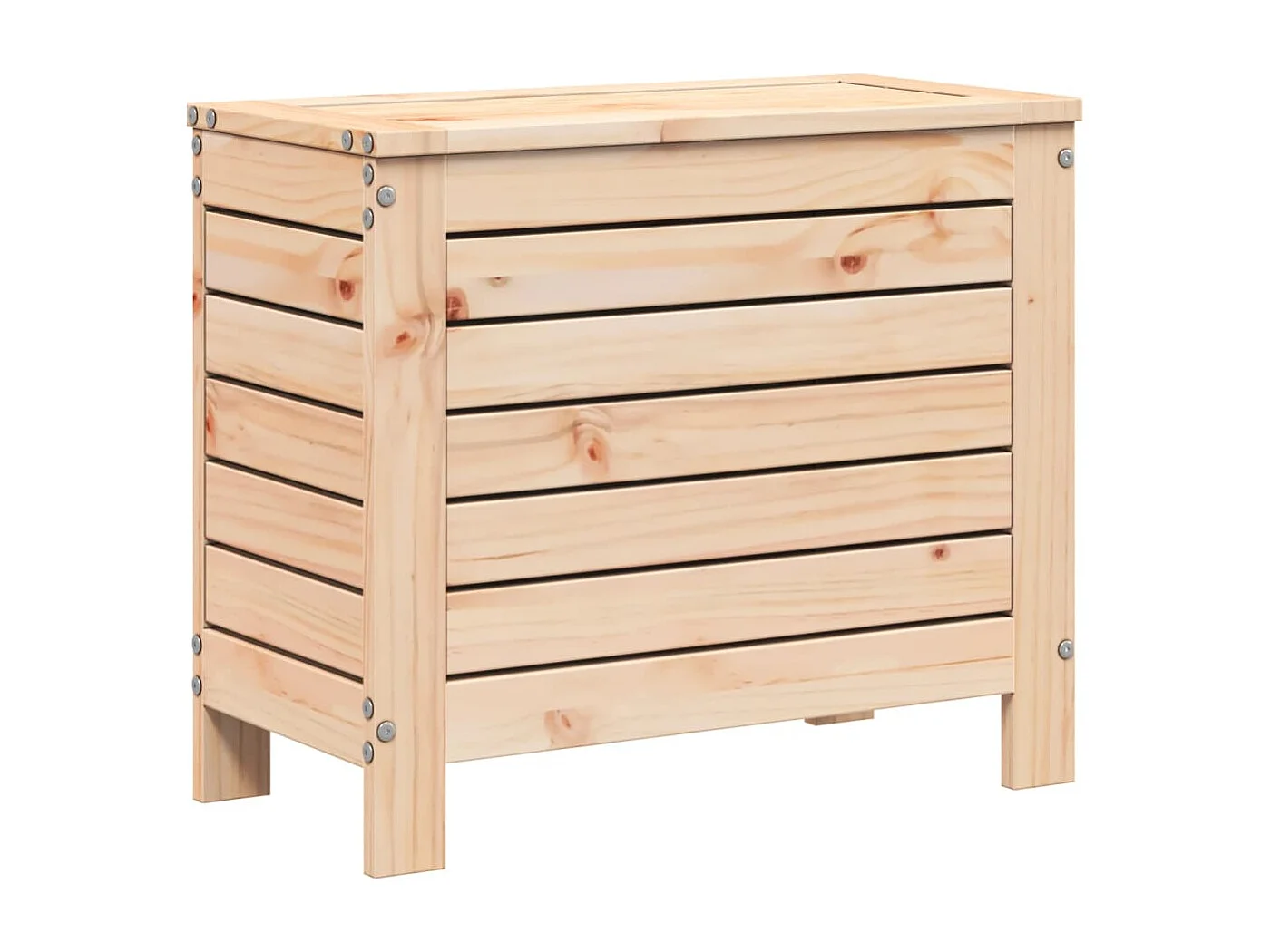 Repose-pied de jardin 62x31,5x52 bois de pin massif
