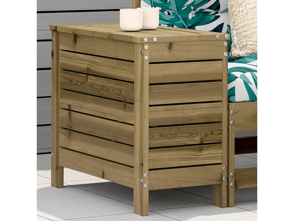 Repose-pied de jardin 62x31,5x52 bois de pin imprégné