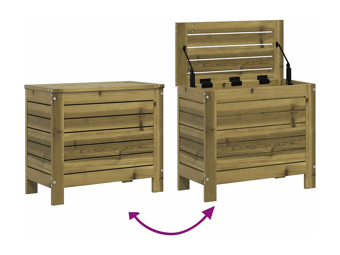 Repose-pied de jardin 62x31,5x52 bois de pin imprégné