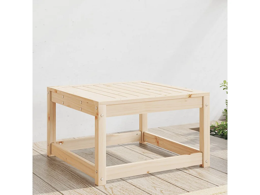 Repose-pied de jardin bois de pin massif