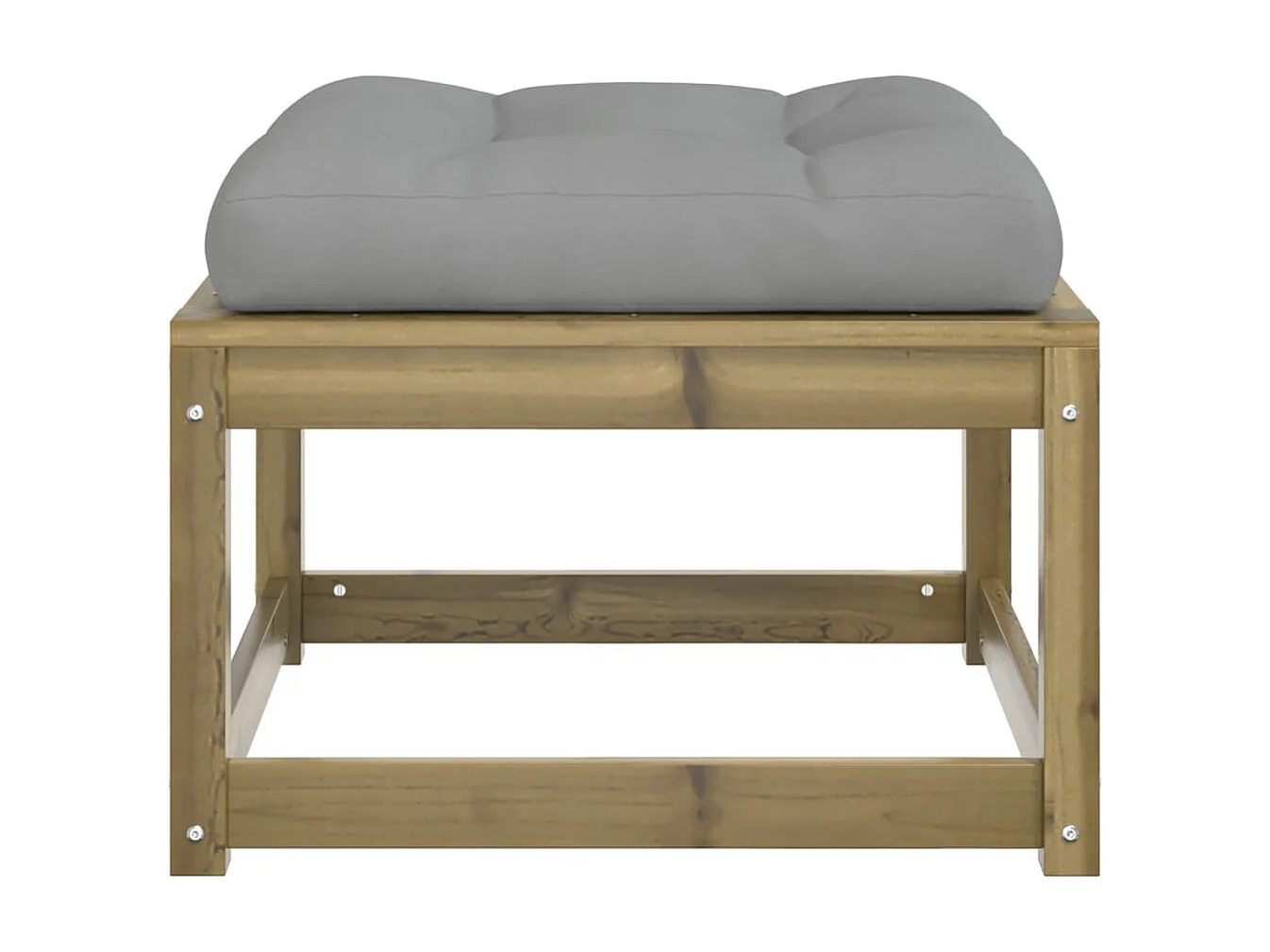 Repose-pied de jardin avec coussins bois de pin imprégné