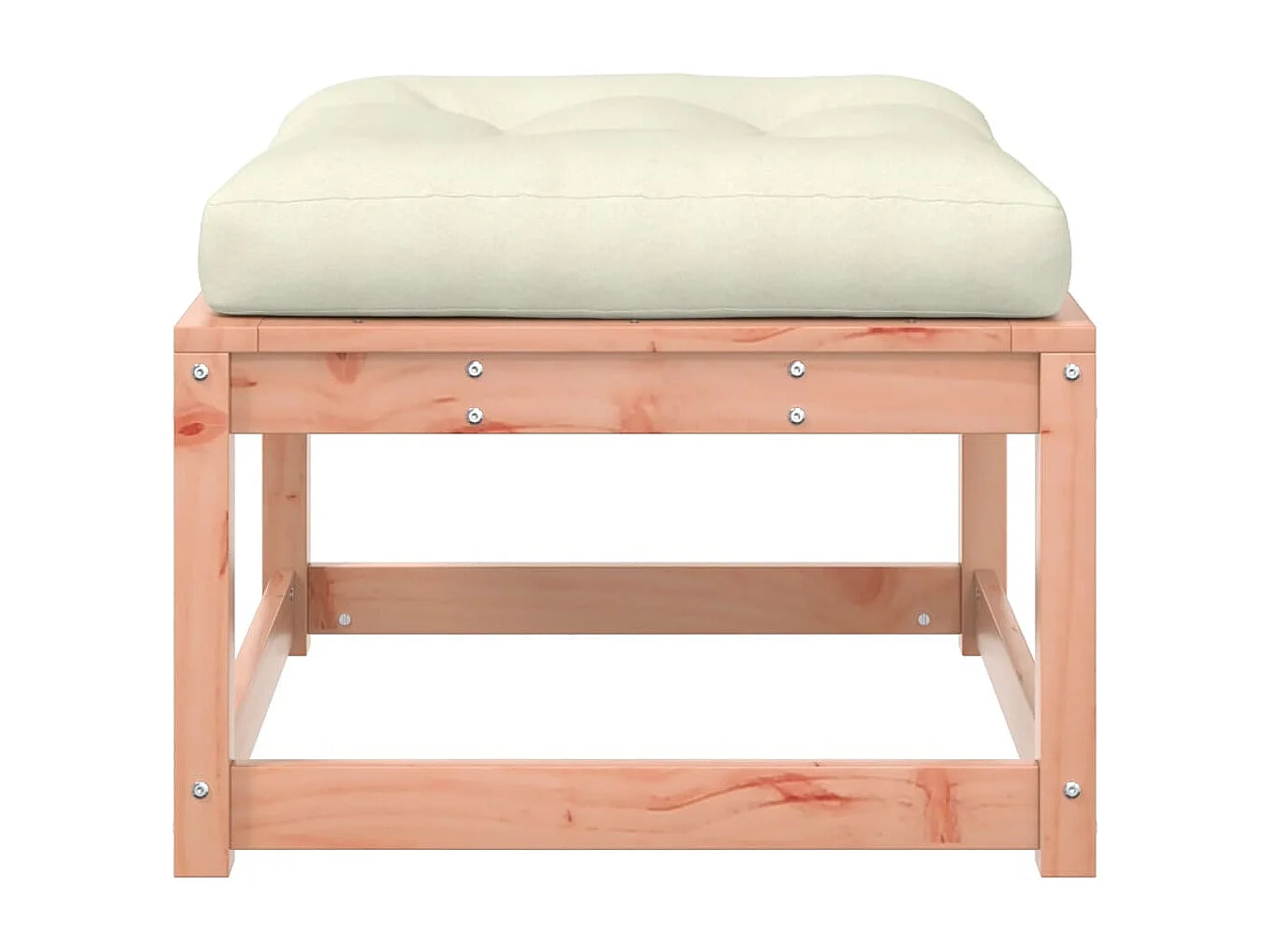 Repose-pied de jardin avec coussins bois massif douglas