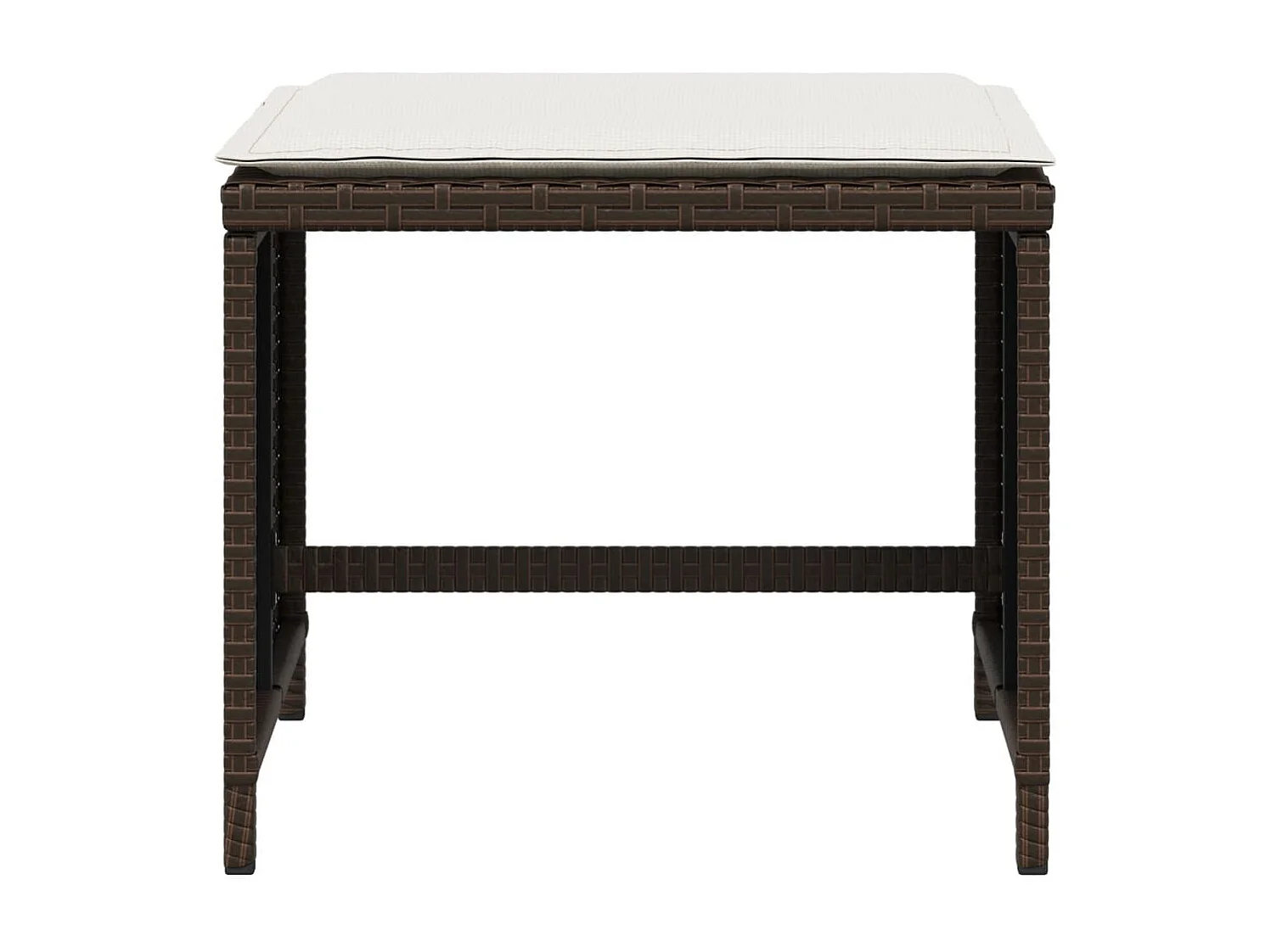 Tabourets de jardin avec coussins 4pcs marron 41x41x36 rotin