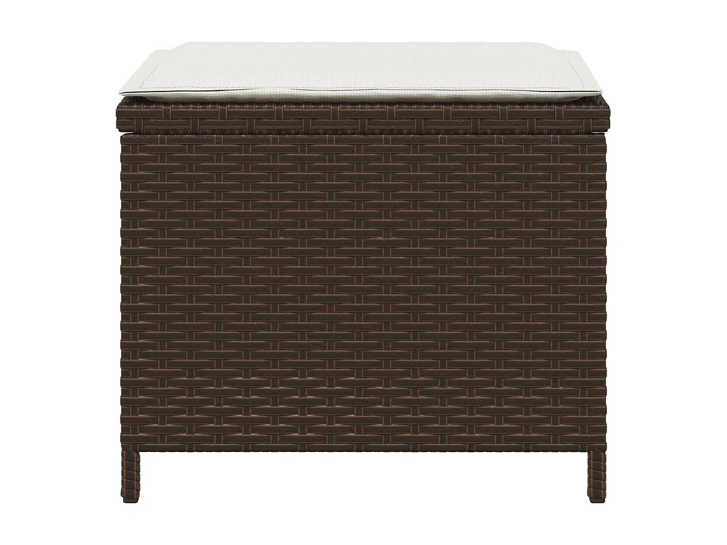 Tabourets de jardin avec coussins 4pcs marron 41x41x36 rotin