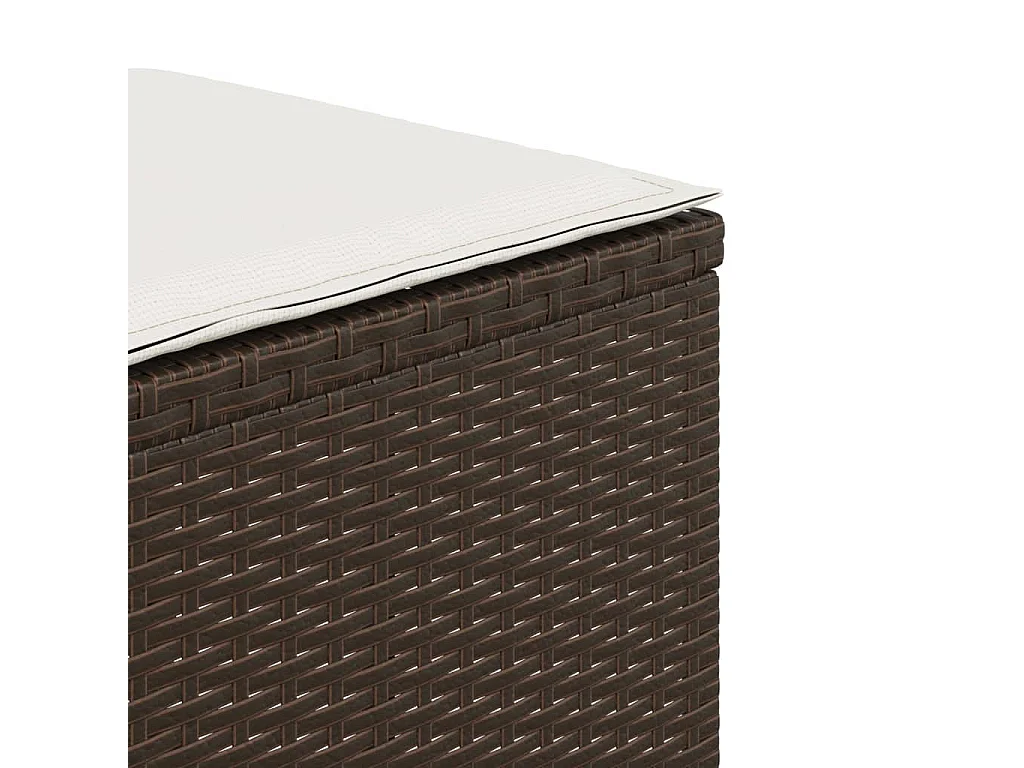 Tabourets de jardin avec coussins 4pcs marron 41x41x36 rotin