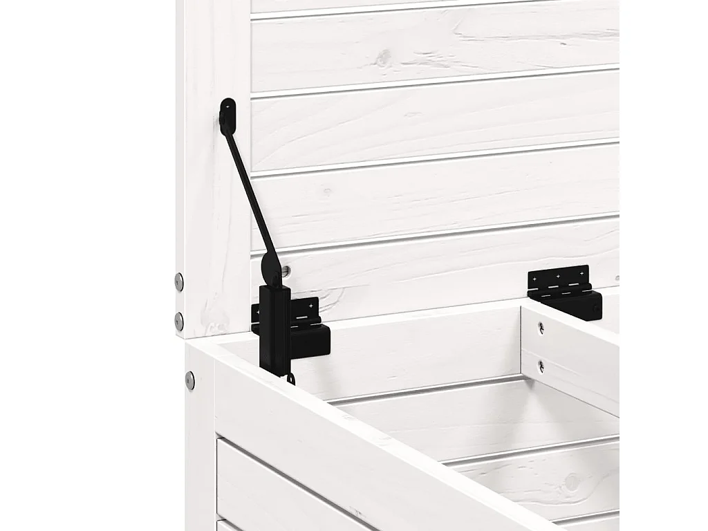 Repose-pied de jardin blanc 62x63,5x53,5 bois de pin massif