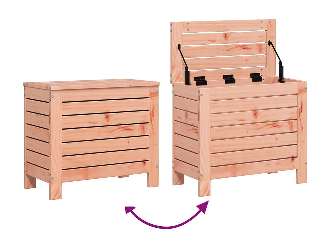 Repose-pied de jardin 62x31,5x52 bois massif de douglas