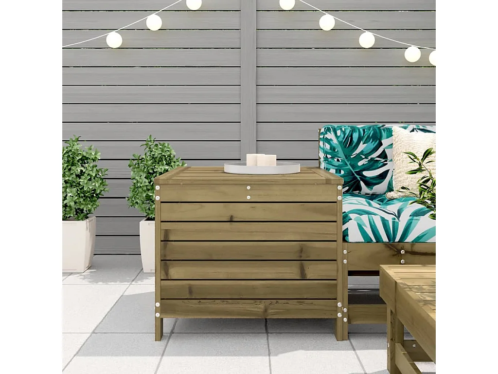 Repose-pied de jardin 62x63,5x53,5 bois de pin imprégné