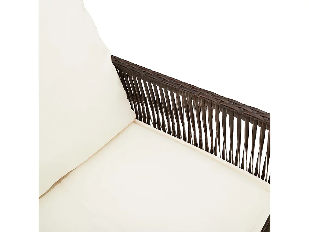 Tabourets de bar jardin coussins lot de 2 marron résine tressée