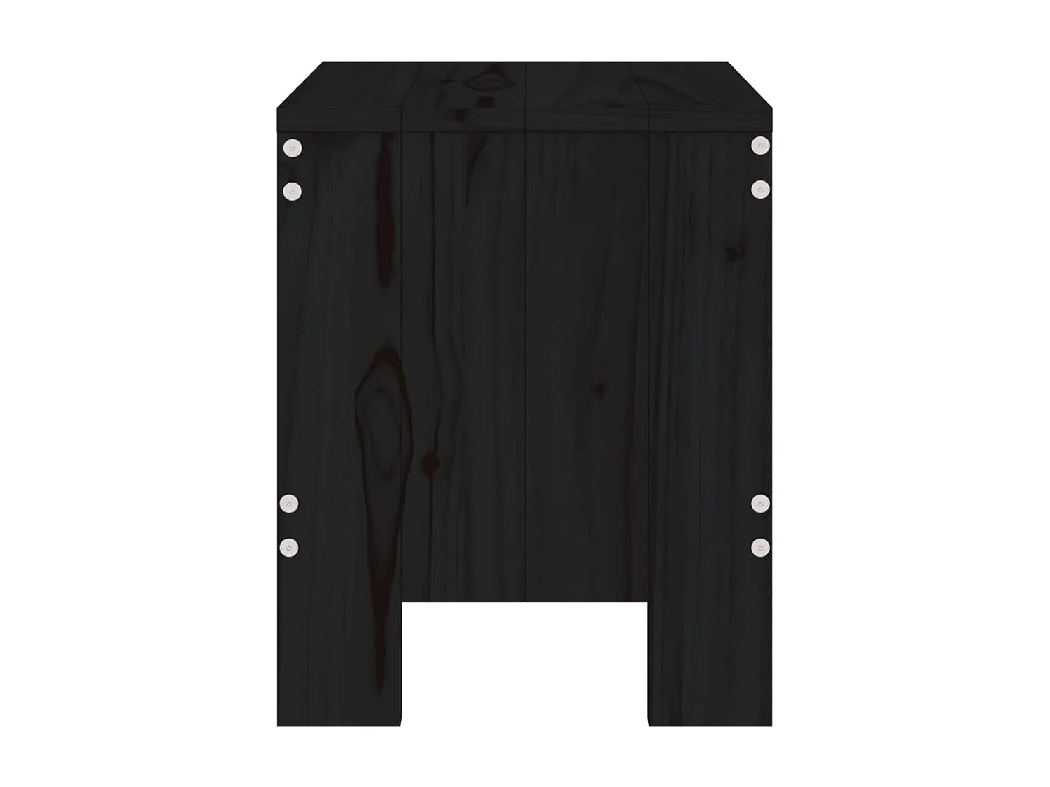 Tabourets de jardin 2 pcs noir 40x36x45 bois massif de pin