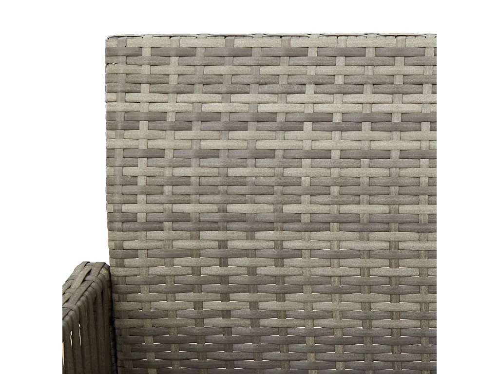 Tabourets de bar de jardin lot de 2 gris résine tressée