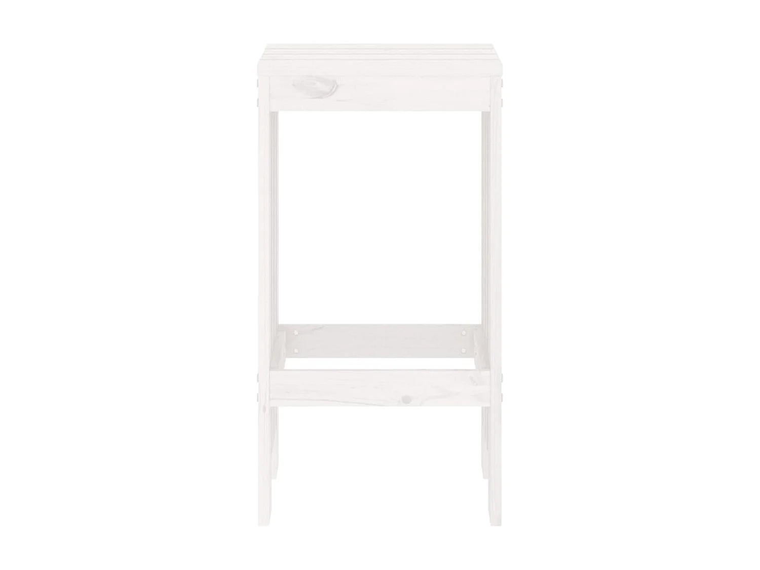 Tabourets de bar 2 pcs blanc 40x36x75 bois massif de pin