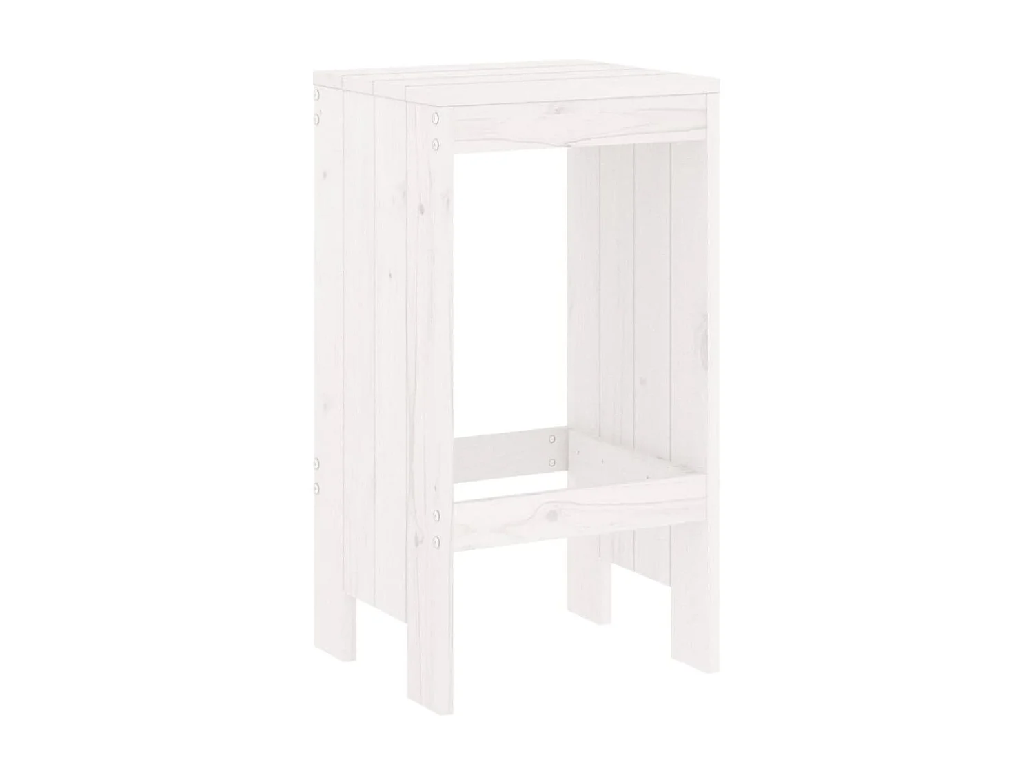 Tabourets de bar 2 pcs blanc 40x36x75 bois massif de pin