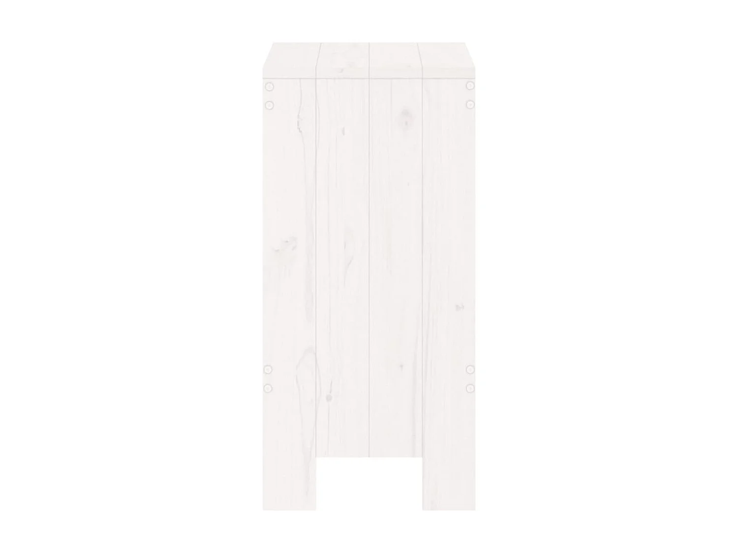Tabourets de bar 2 pcs blanc 40x36x75 bois massif de pin