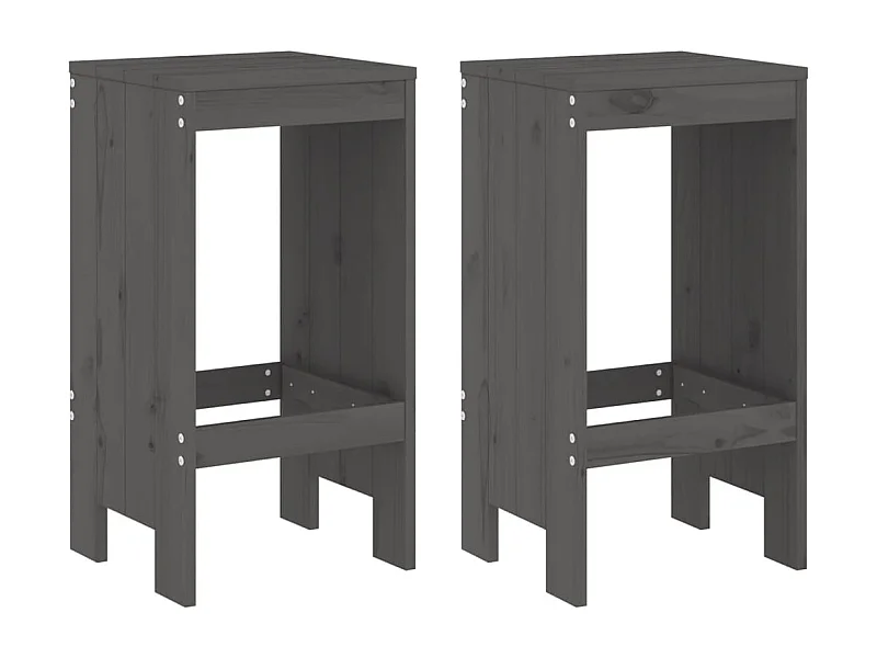Tabourets de bar 2 pcs 40x36x75 bois massif de pin