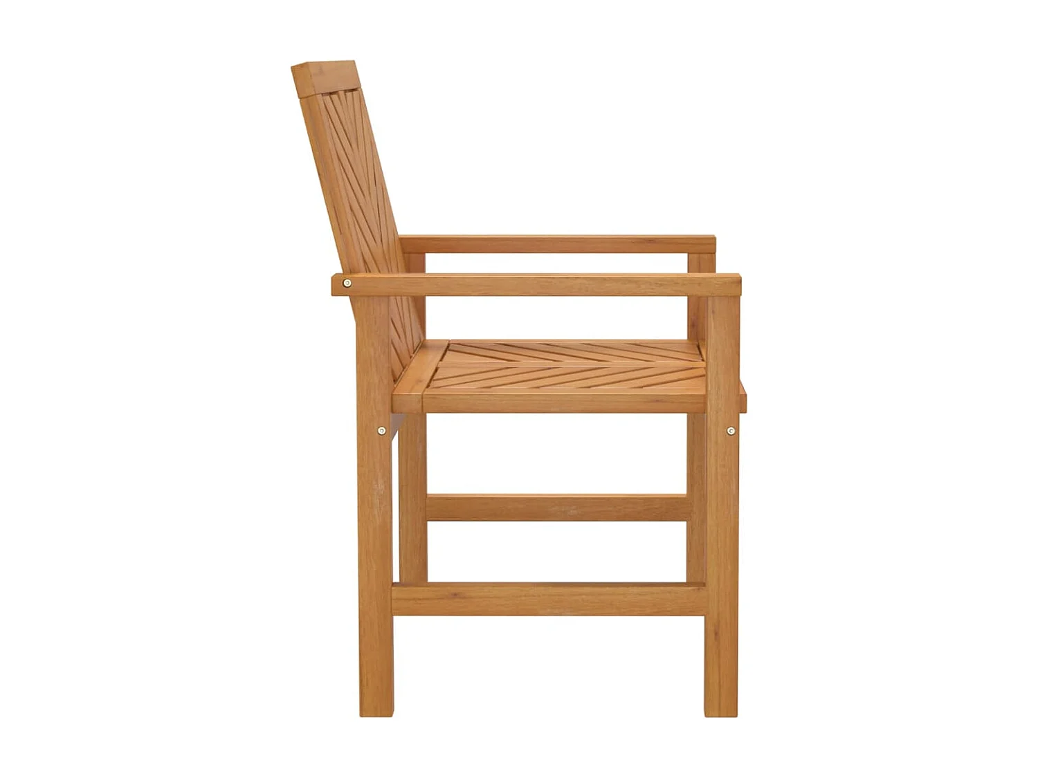 Chaises à dîner de jardin 3 pcs bois massif d'acacia
