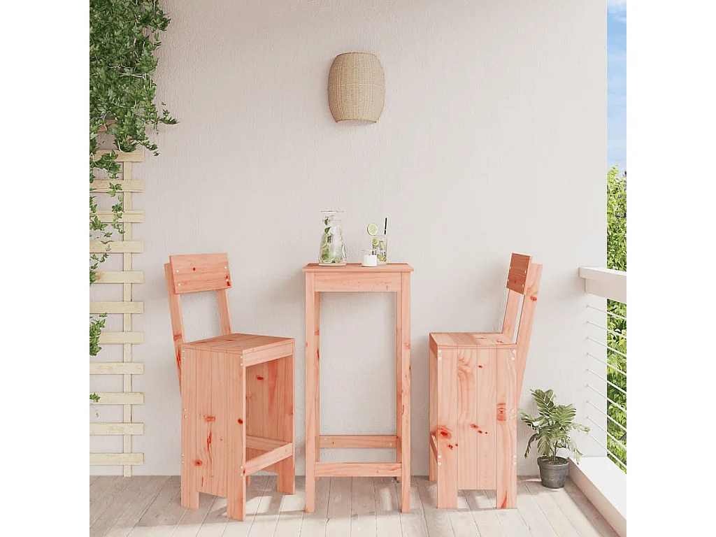 Tabourets de bar 2 pcs 40x48,5x115,5 bois massif douglas