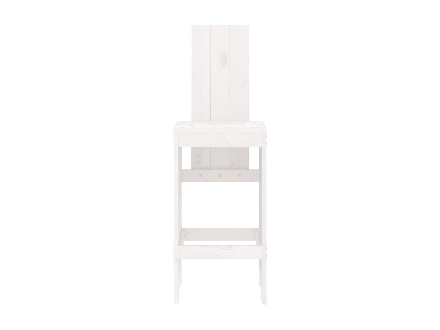 Tabourets de bar 2 pcs blanc 40x42x120 bois massif de pin