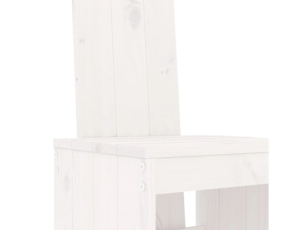 Tabourets de bar 2 pcs blanc 40x42x120 bois massif de pin
