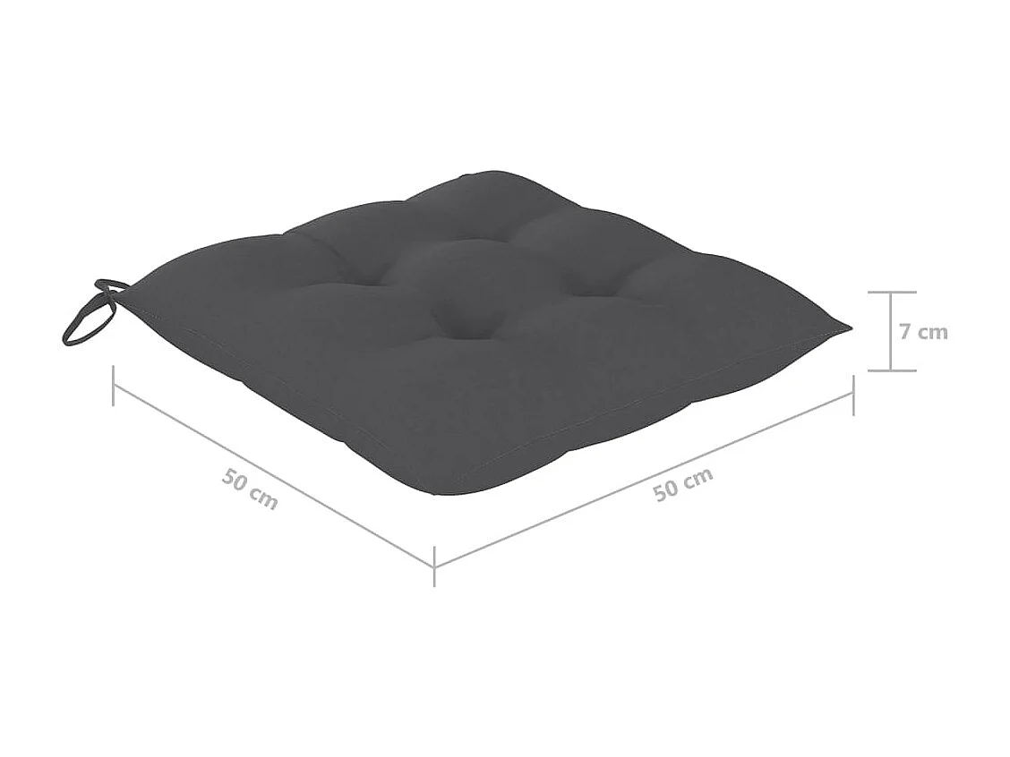 Chaises à dîner d'extérieur 8 pcs avec coussins Acacia massif 27