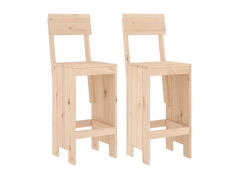 Tabourets de bar 2 pcs 40x48,5x115,5 bois massif de pin