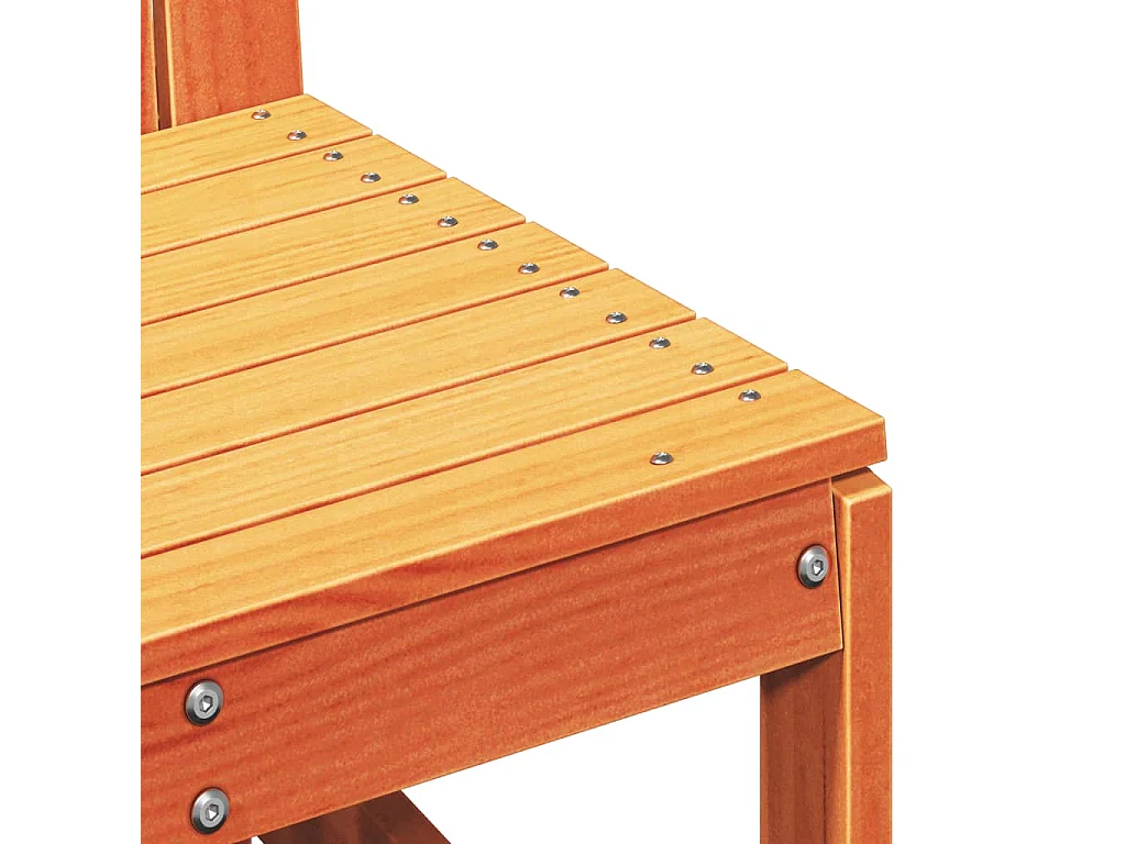 Salon de jardin 3 pcs marron bois de pin massif