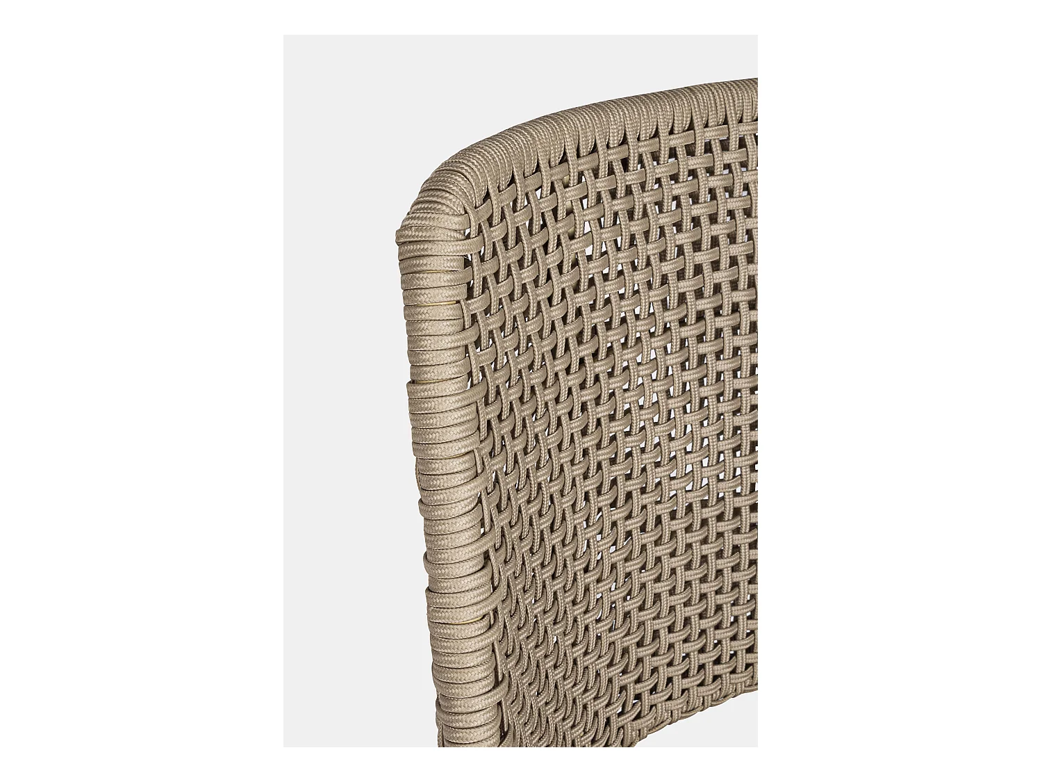 Fauteuil de jardin en tressage beige et pieds en bois de teck Peria - Lot de 2