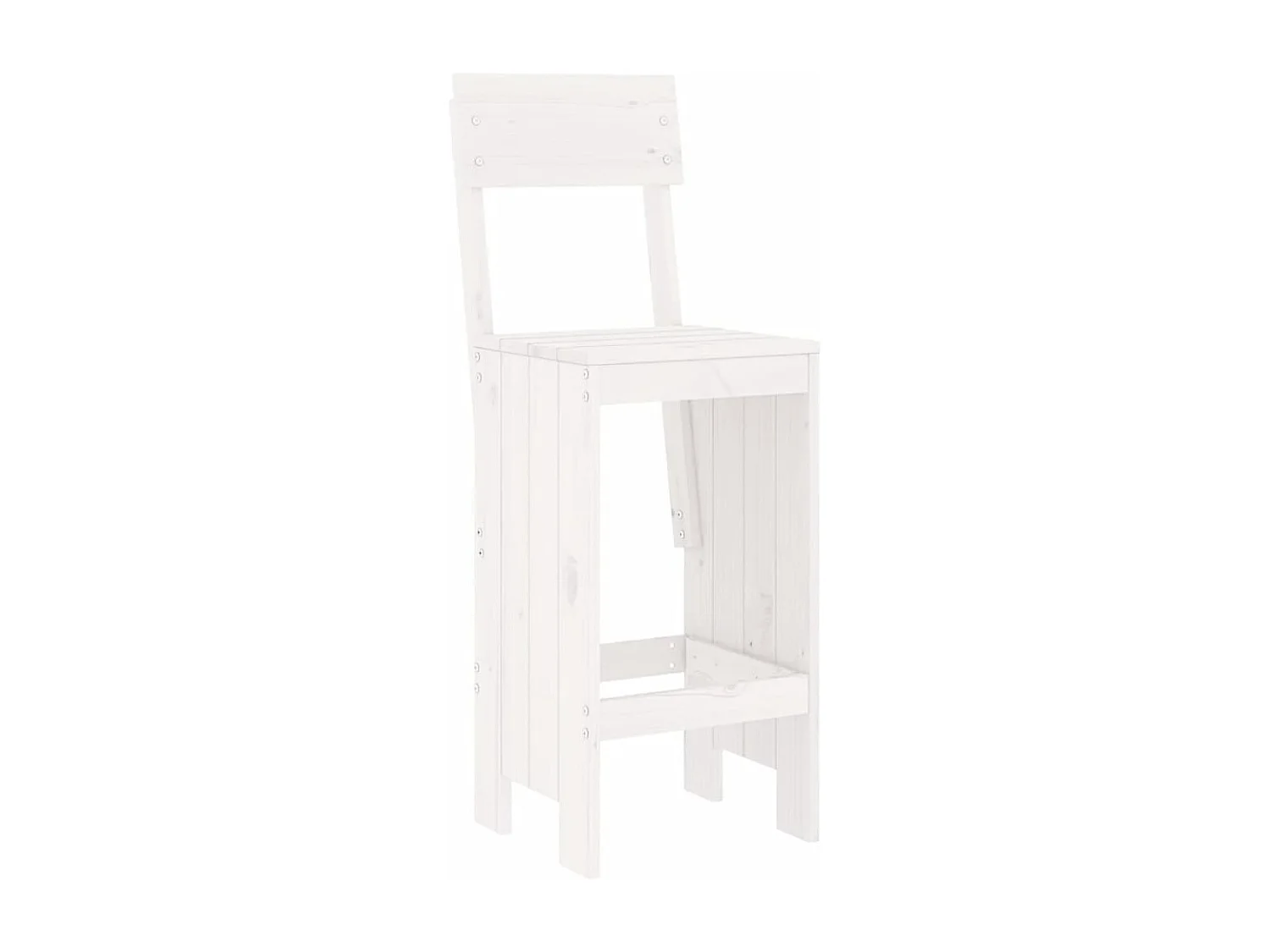 Tabourets de bar 2 pcs blanc 40x48,5x115,5 bois massif de pin