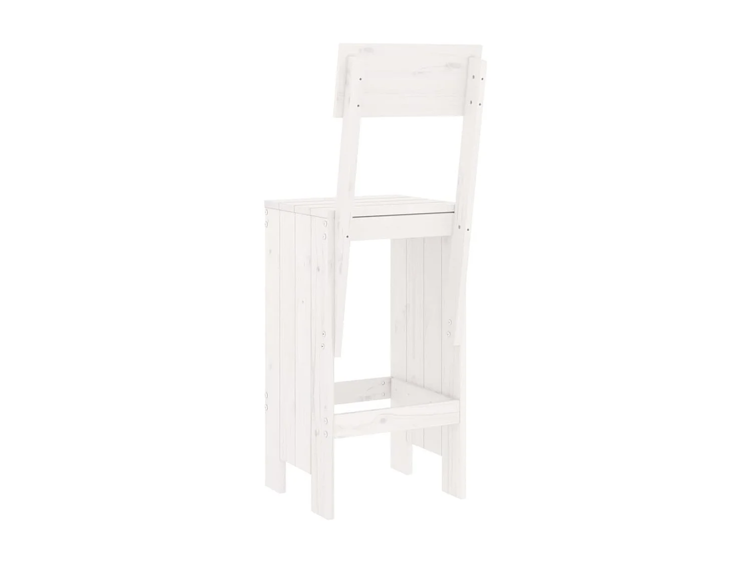 Tabourets de bar 2 pcs blanc 40x48,5x115,5 bois massif de pin