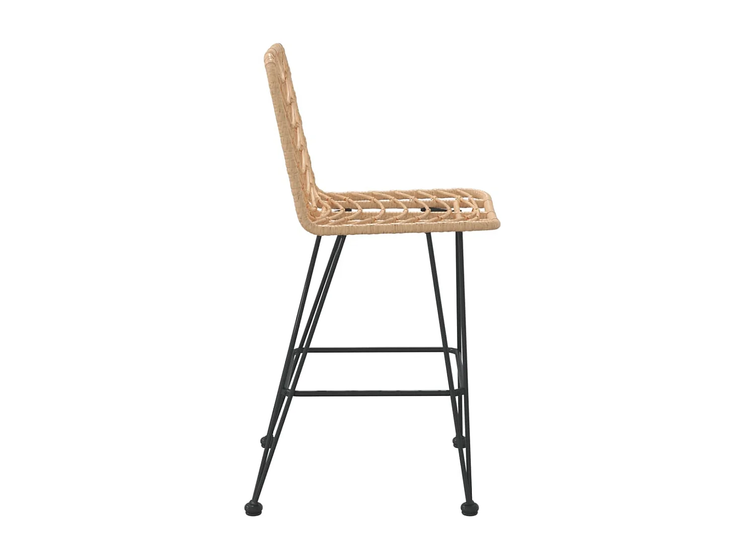 Tabourets de bar 2 pcs 45x56x103,5 Résine tressée et acier