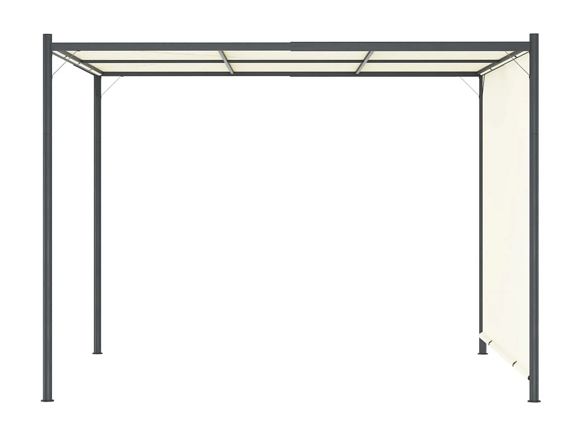 Pergola avec toit réglable Crème Blanc 3x3 m Acier