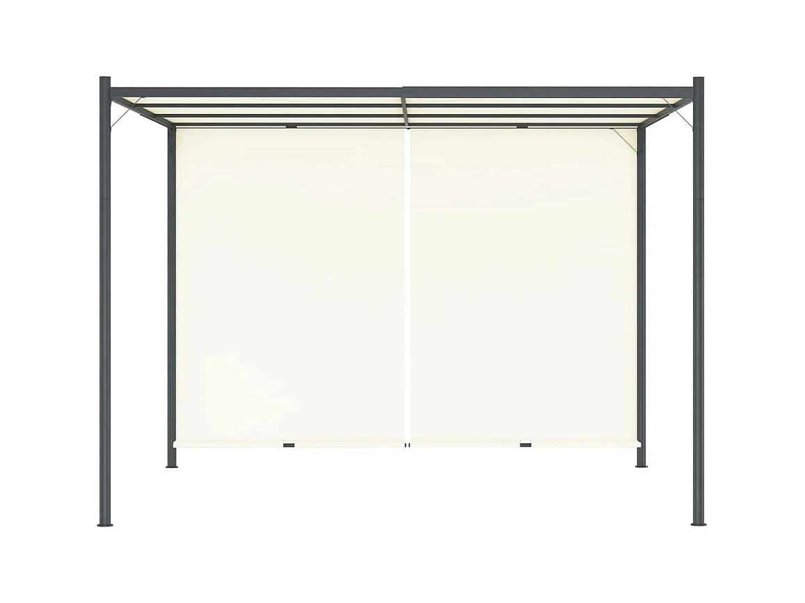 Pergola avec toit réglable Crème Blanc 3x3 m Acier