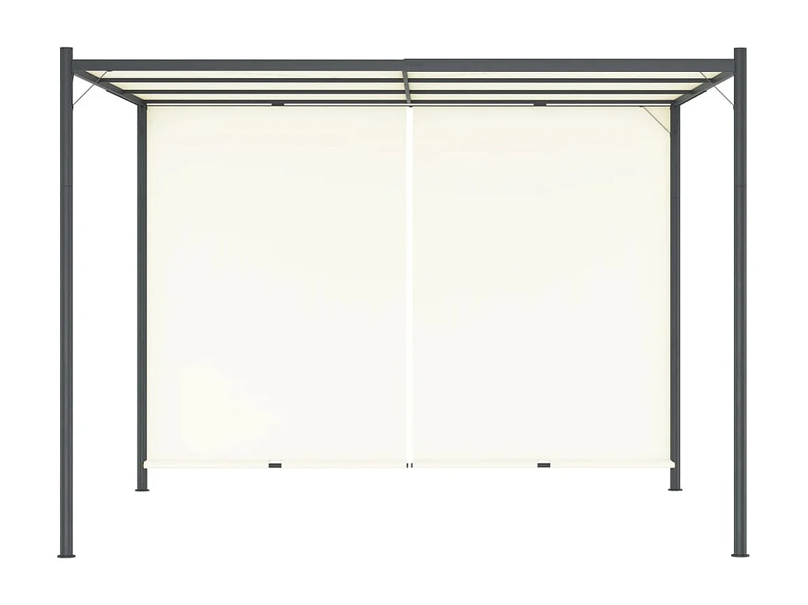 Pergola avec toit réglable Crème Blanc 3x3 m Acier
