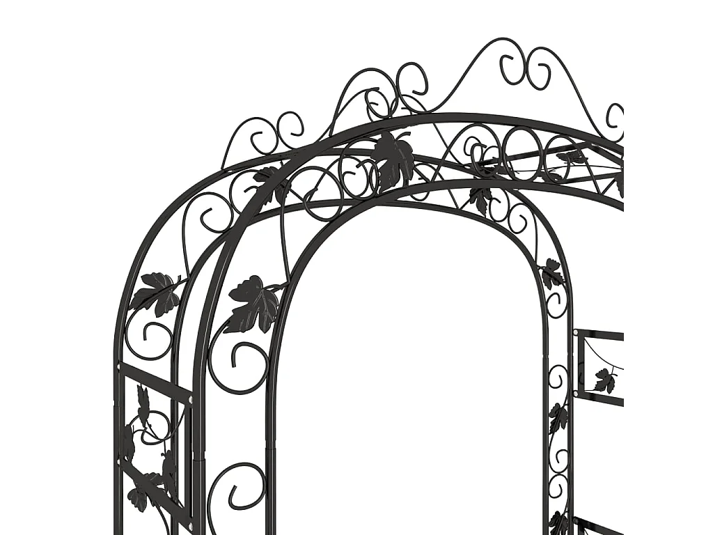 Arche de jardin Noir 116x45x240 Acier